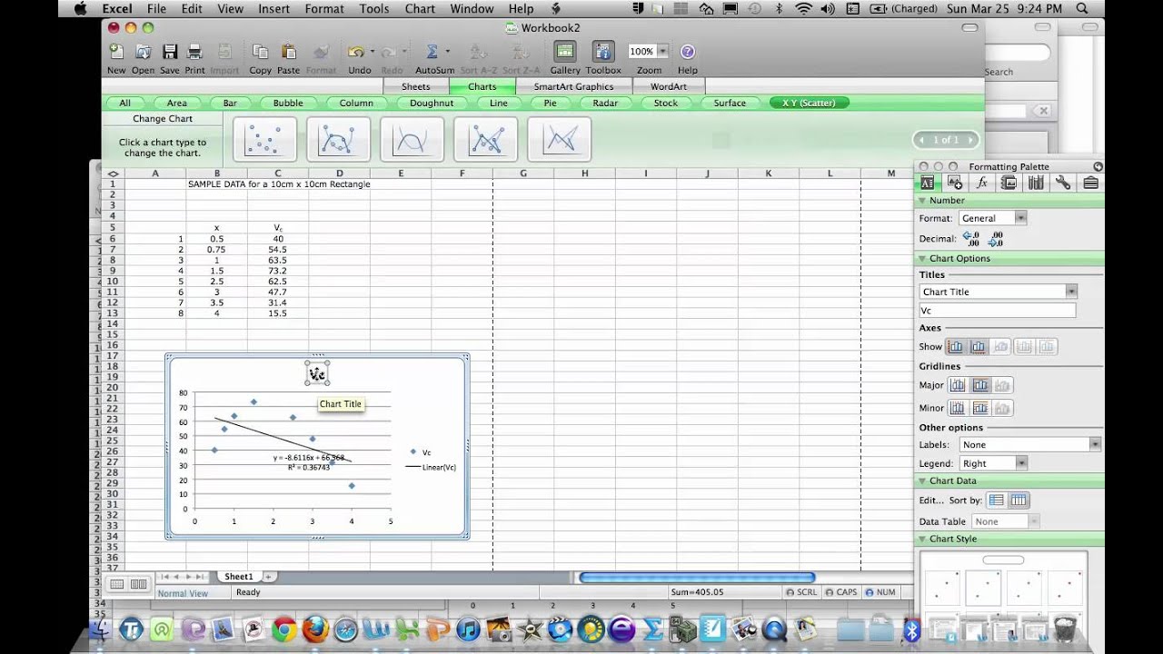 excel for mac regression